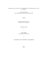 Globalization and education: the effects of teaching from a local viewpoint