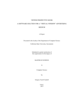 Viewer perspective kiosk: a software solution for a "virtual window" advertising medium