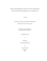 The relationship between coping style, open-mindedness,  and attitudes toward lesbians, gays, and bisexuals