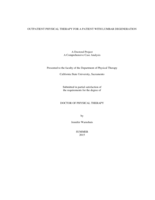 Outpatient physical therapy for a patient with lumbar degeneration