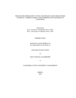 The second generation's voice: Southeast Asian high school students' understanding and experiences of diaspora in California