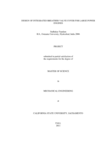 Design of integrated breather valve cover for large power engines