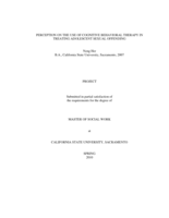 Perception on the use of cognitive behavioral therapy in treating adolescent sexual offending