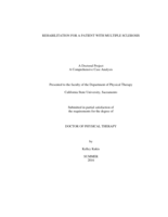 Rehabilitation for a patient with multiple sclerosis