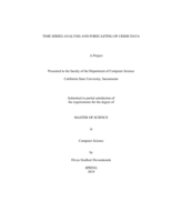 Time series analysis and forecasting of crime data