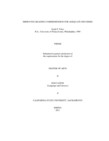 Improving reading comprehension for adequate decoders