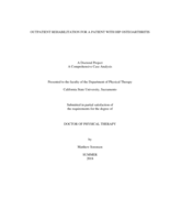 Outpatient rehabilitation for a patient with hip osteoarthritis