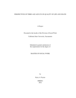 Perspectives of Third Age adults on quality of life and death