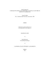 Wrap fidelity : comparative effects of caregiver, youth plan and time of service on adherance