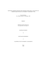Software architecture recovery method (SARM) with a case study on a medium-sized web site accessibility assessment tool