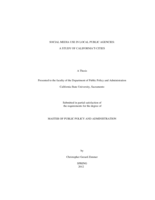 Social media use in local public agencies:  a study of California's cities