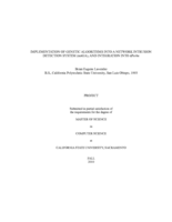 Implementation of genetic algorithms into a network intrusion detection system (netGA), and integration into nProbe