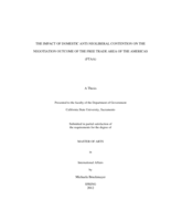 The impact of domestic anti-neoliberal contention on the negotiation outcome of the Free Trade Area of the Americas (FTAA)