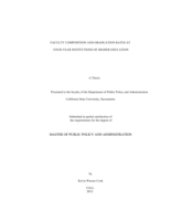 Faculty composition and graduation rates at four-year institutions of higher education