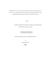 Determinants of vacancy in retail power centers in Sacramento County: when local governments should intervene in declining shopping centers and identifying desirable economic development incentives