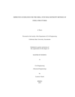 Improved guidelines for the drill stop-hole retrofit method of steel structures