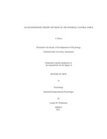 An item response theory revision of the internal control index