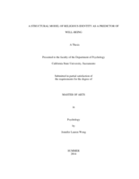 A structural model of religious identity as a predictor of well-being