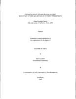 Experiences of Upward Bound alumni: influence of Upward Bound on student persistence
