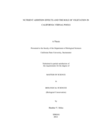 Nutrient addition effects and the role of vegetation in California vernal pools