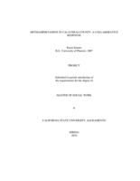 Methamphetamine in Calaveras County:  a collaborative response