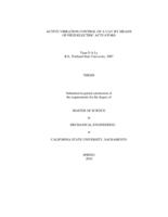 Active vibration control of a UAV by means of piezocelectric actuators