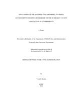 Application of the multiple streams model to tribal governments pursuing membership on the Humboldt County Association of Governments