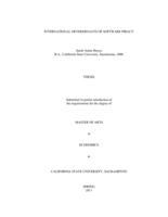 International determinants of software piracy