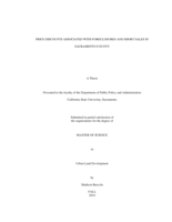 Price discounts associated with foreclosures and short sales in Sacramento County