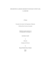 Implementing classroom libraries in secondary content area classrooms