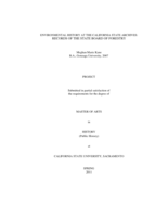 Environmental history at the California State Archives: records of the State Board of Forestry