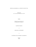 Microalgae biodiesel as a substitute for jet fuel