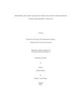 Processing the Angel Island State Park collection: explorations of nationalism, memory, and place