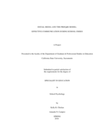 Social media and the prepare model: effective communication during school crises