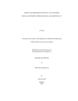 Design and implementation of a live trained neural network controller for a quadrotor UAV
