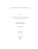West Linda hydrologic and hydraulic study