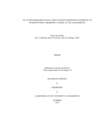 An action research study using student response systems in an  introductory chemistry course at CSU Sacramento