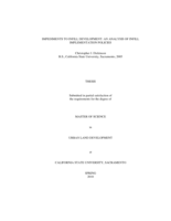 Impediments to infill development:  an analysis of infill implementation policies