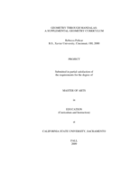 Geometry through Mandalas: a supplemental geometry curriculum