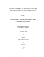 Fraternity and sorority life: an examination of alcohol education programs on collegiate drinking patterns