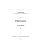 The California Independent System Operator security vulnerabilities