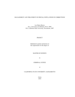 Management and treatment of special populations in corrections