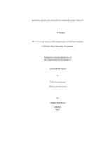 Kindergarten readiness handbook for parents