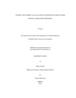 Of mice and women: an analysis of gender inclusion in high school literature offerings