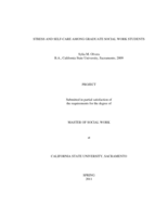 Stress and self-care among graduate social work students