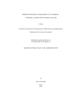 Improving housing affordability in California: a criteria-alternatives matrix analysis