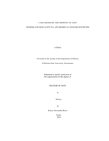 "I am lernde by the shewing of God": gender and sexuality in late medieval English mysticism