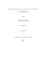 Predictors of participation in an animal-assisted activity program
