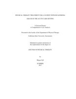 Physical therapy treatment for a patient with Myasthenia Gravis in the acute care setting