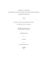 Modeling catastrophe: the expected utility hypothesis and evidence from California earthquake insurance